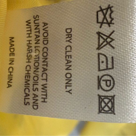 Saloni Silk Mini Dress – Size 2 – Yellow Leaf Print – Long Sleeves – Buttons - Picture 5 of 5